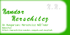 nandor merschilcz business card